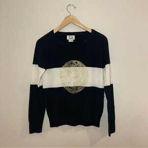 Nordstrom Cashmere Stripes Gold Moon Sweater